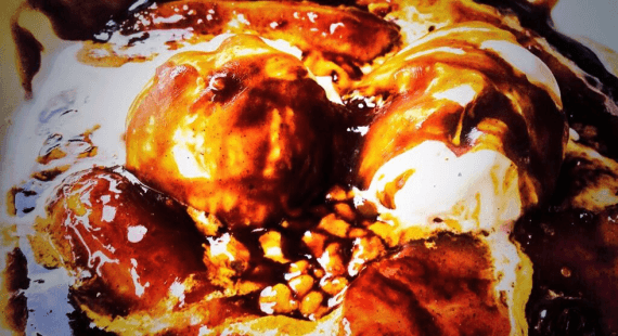 Bananas Foster a decadent dessert that can be prepared on the grill.