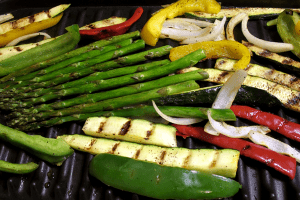 Grilling vegetables