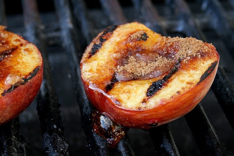 Grilled Spicy Peach Cobbler