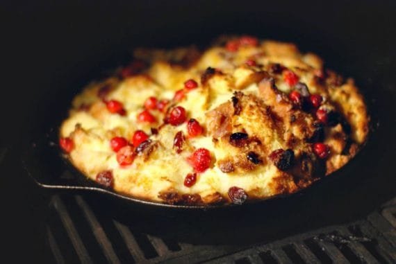 Cranberry Bread Pudding off the grill