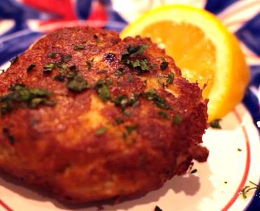 Crab Cakes on a FireDisc Cooker