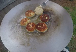 Crab Cakes on a FireDisc Cooker