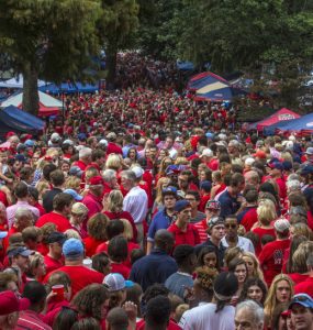 The Grove on a gorgeous Saturday in September in Oxford, Miss. (Photo by Joshua McCoy/Ole Miss Athletics)