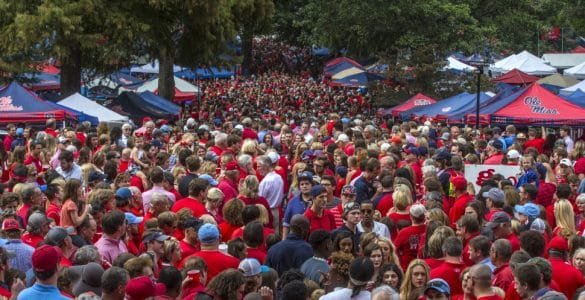 The Grove on a gorgeous Saturday in September in Oxford, Miss. (Photo by Joshua McCoy/Ole Miss Athletics)