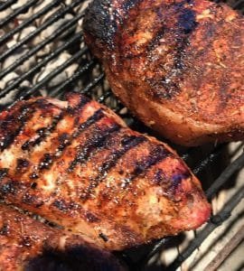 Pork loin chops with Redneck Shake's Mississippi Dry Rub.