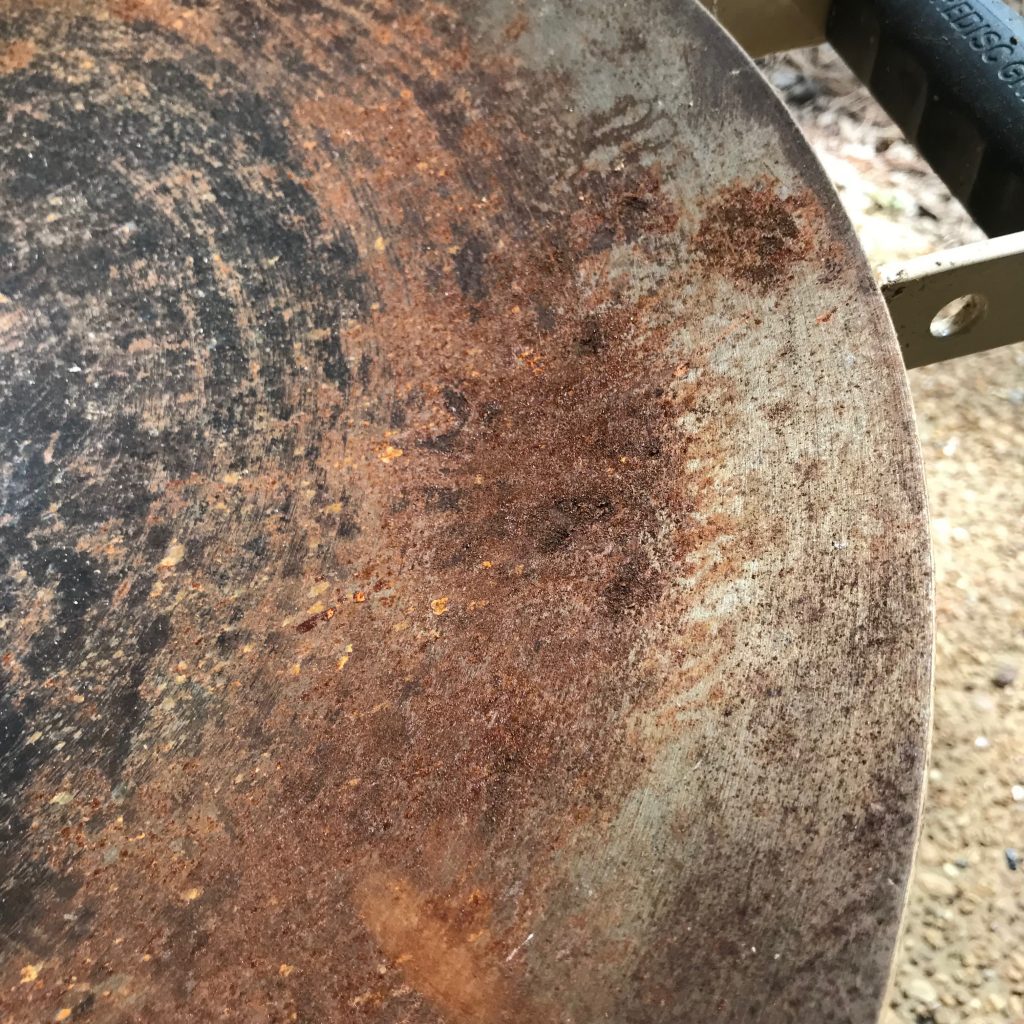 When leaving grill elements outdoors, eventually, rust will form on steel pieces.