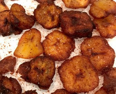 Sweet Plantains off the FireDisc Cookers shallow disc. Sweetened with sea salt, cinnamon and coconut sugar.