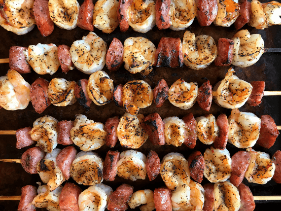 MoBay, or Mobile Bay, is known for the appetizer Conecuh Sausage and Gulf Shrimp Skewers.