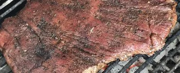 Gaston's Original Seasoning on flank steak.