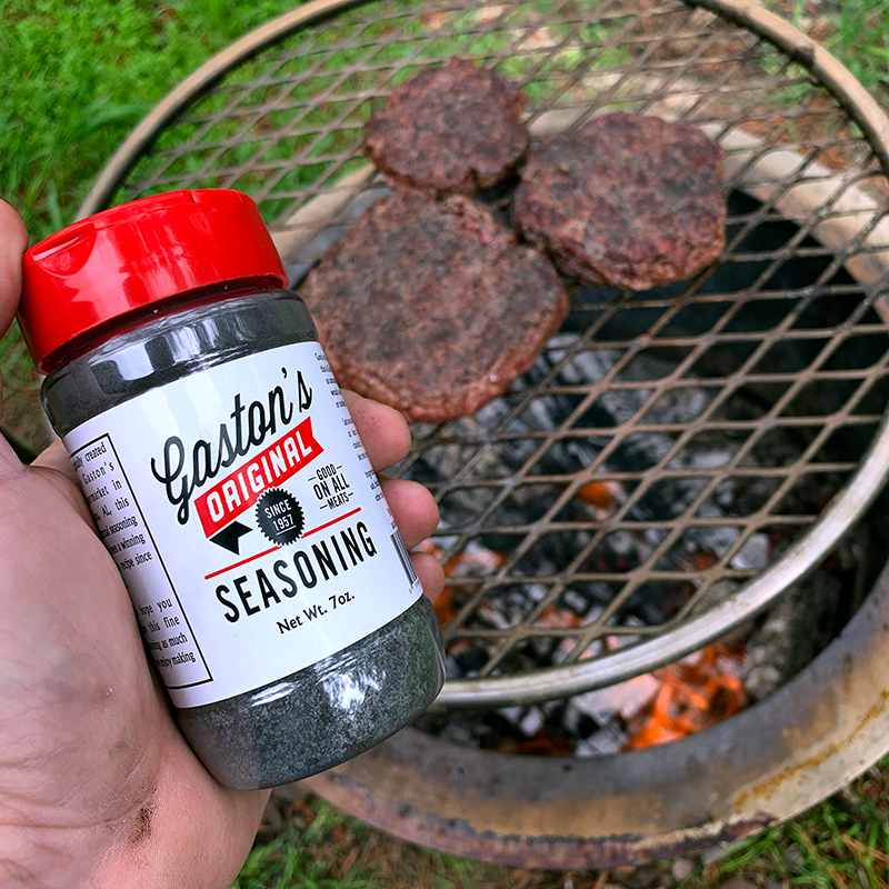 Gaston's Seasoning is an excellent flavoring for beef. Paired with hardwood coals on the Breeo DoubleFlame firepit, the flavors are phenomenal.