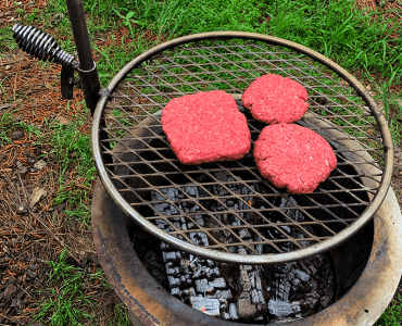 We like to use a beef-to-fat ratio of 80/20 for our mondo Breeo Burger. We like to measure out 8-10 ounces of beef for each patty.