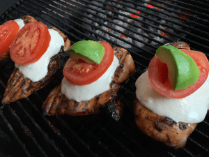 Caprese Chicken off the grill