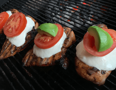 Caprese Chicken off the grill