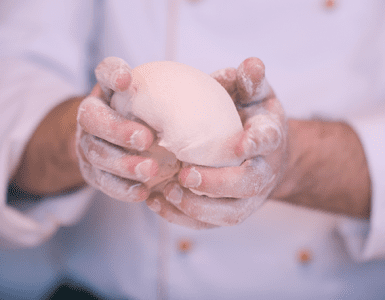 Make a dome of dough