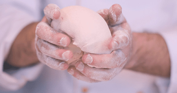 Make a dome of dough