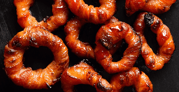 Bacon-Wrapped Vidalia Onion Rings