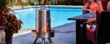 Smoker on pool patio