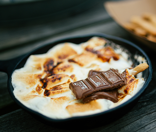 Smores Skillet off the grill